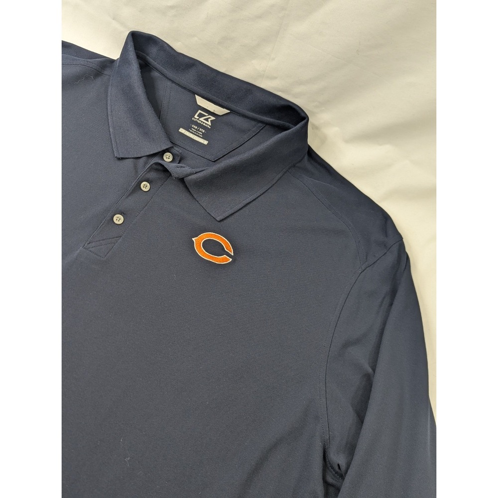 Men's Cutter & Buck Blue 1/2 Zip Pullover Size 5XB Chicago‎ Bears Long Sleeve